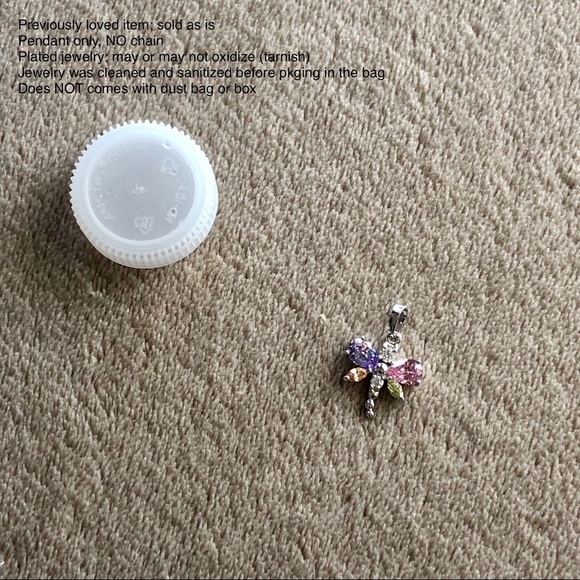 ✨2/$15✨ Pendant: Pendant with Multi-Color Stones, 2 cm 🛍 Bundle Me! - Picture 3 of 12